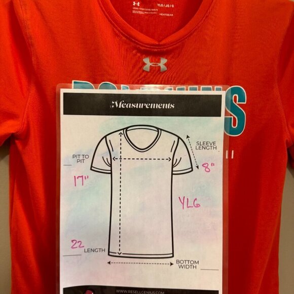 Boys Under Armour Miami Dolphins Heatgear Loose Fit. Size Youth Large - Picture 5 of 6